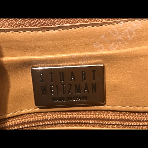 Stuart Weitzman Tan Patent Leather Shoulder Bag - Picture 6 of 6